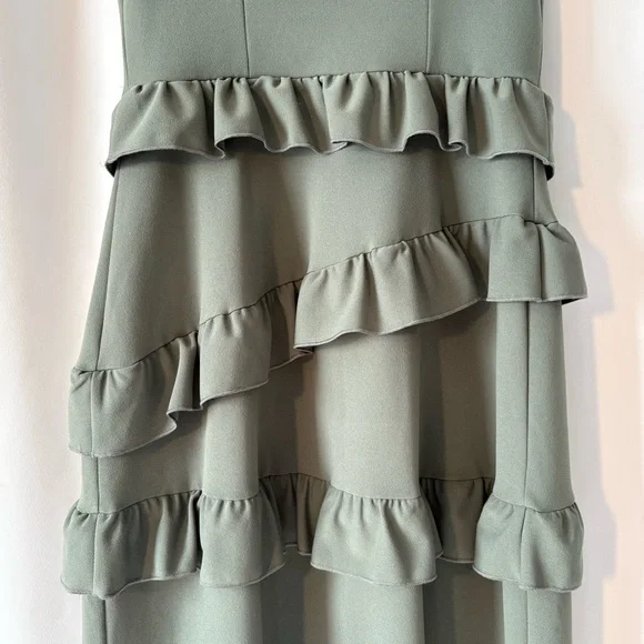 Show Me Your MuMu Green Asymmetrical Ruffle Sundress - Picture 11 of 13